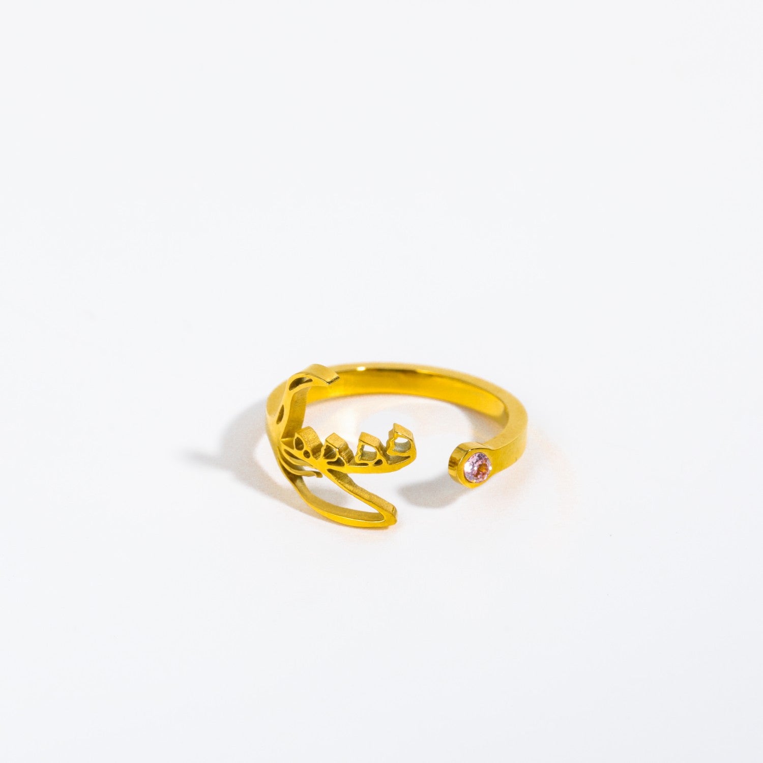 Anillo de acero inoxidable de oro al por mayor